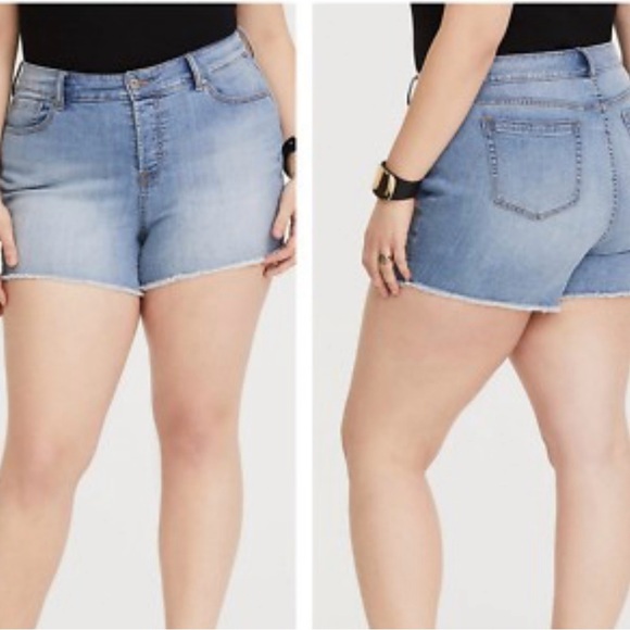 Torrid Light Blue Jean Shorts - Picture 1 of 5